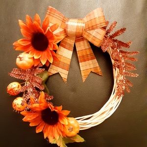 Orange Sunflower Wreath